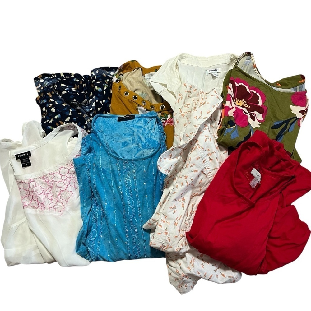 Bundle Womens Blouses Business Casual Size XLarge Torrid Cupio Boutique floral